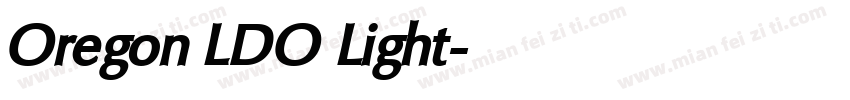 Oregon LDO Light字体转换